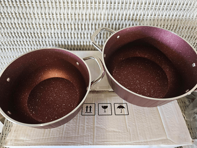 O.m.s 7pcs pan set burgendy