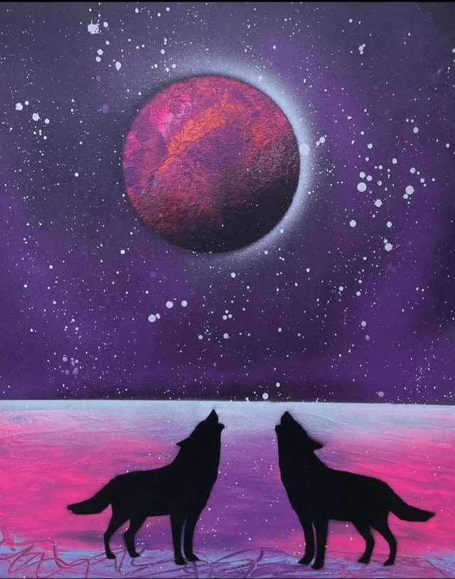 Wolves canvas 